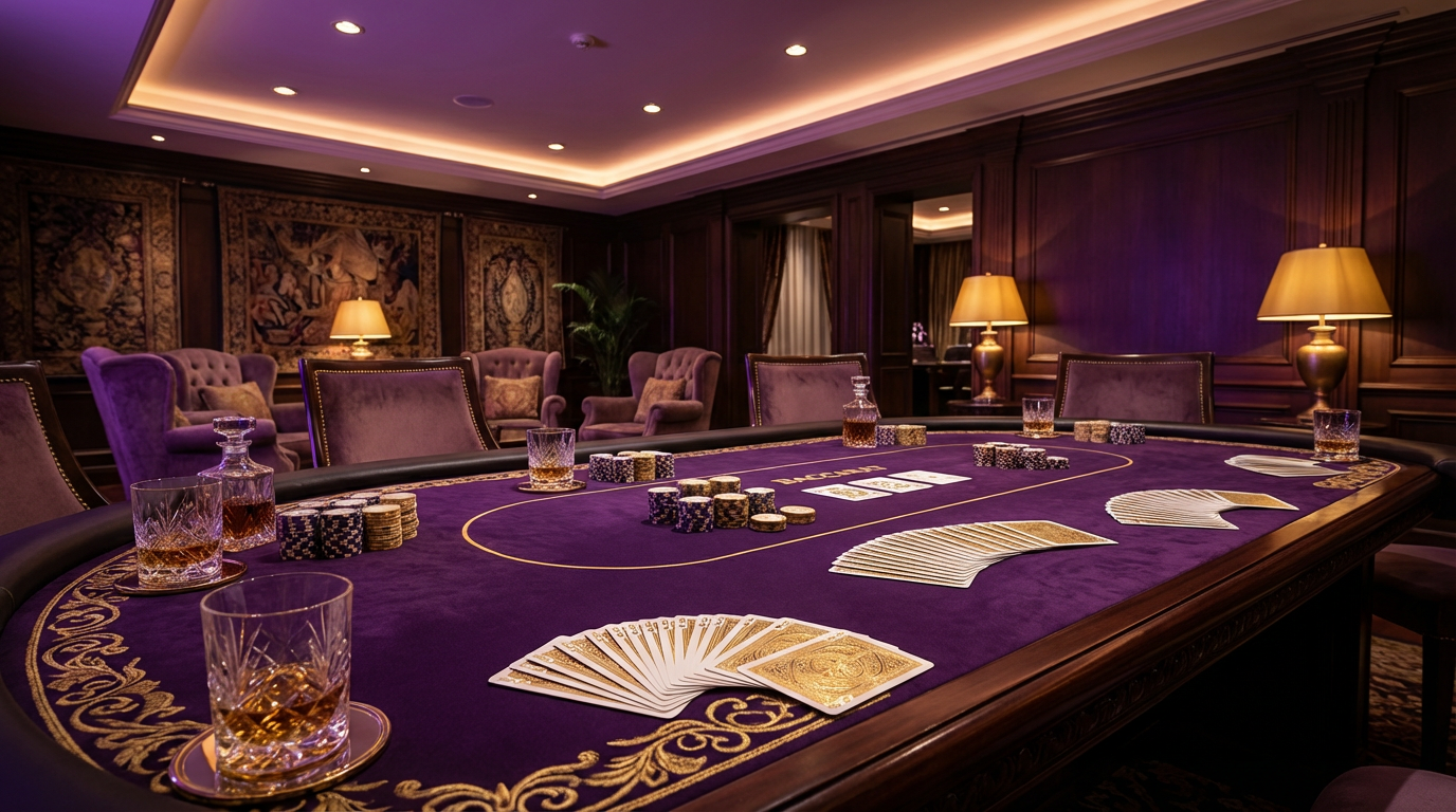 Mesa de bacará VIP 567win com ambiente luxuoso