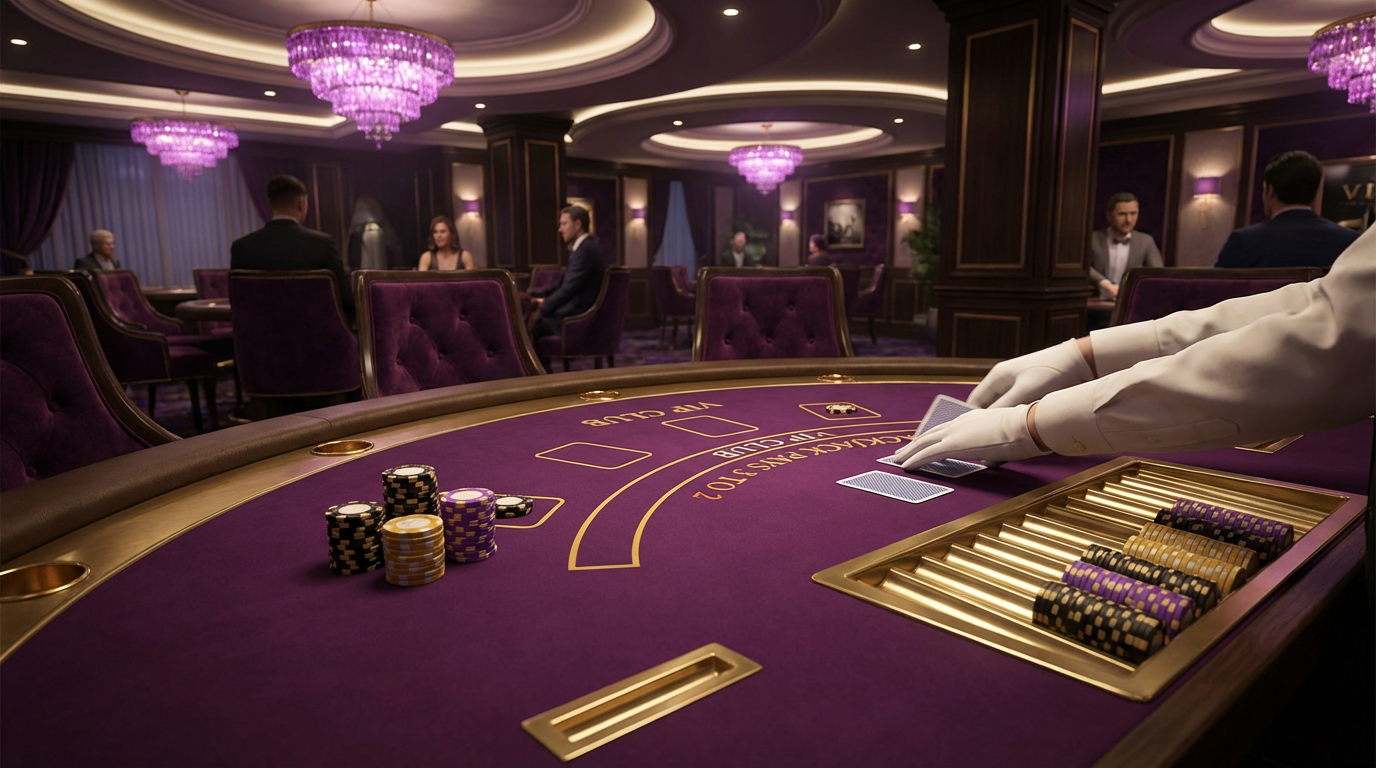 Mesa de blackjack premium 567win com dealer profissional