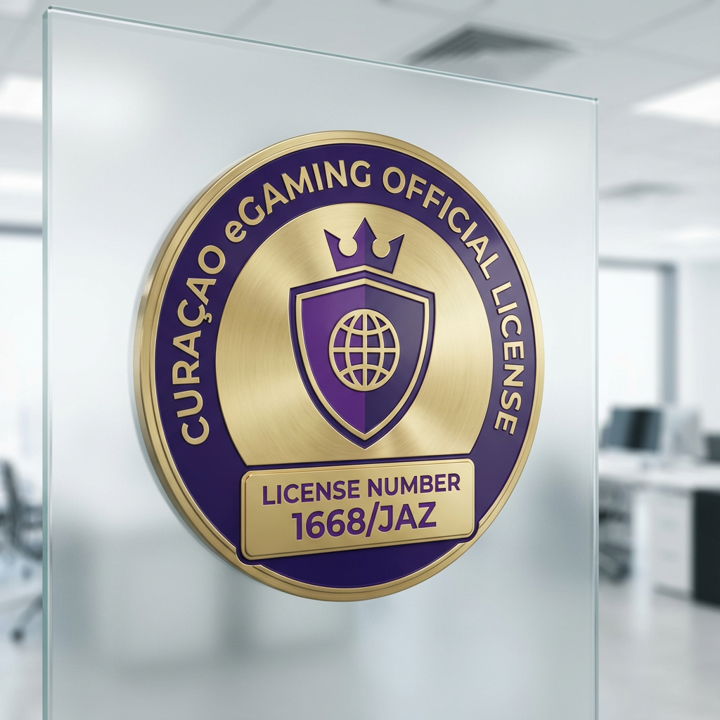 Selo oficial de licença Curaçao eGaming número 1668/JAZ do 567win
